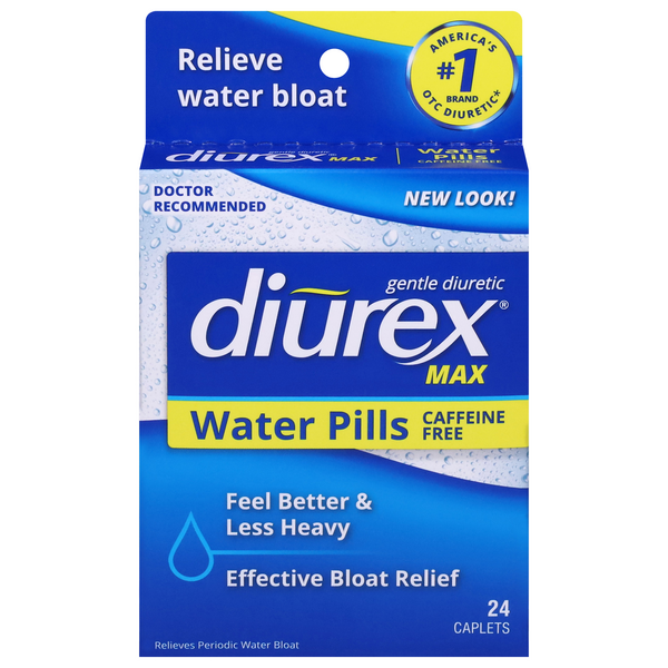 Diurex Max Water Pills Caplets Caffeine Free
