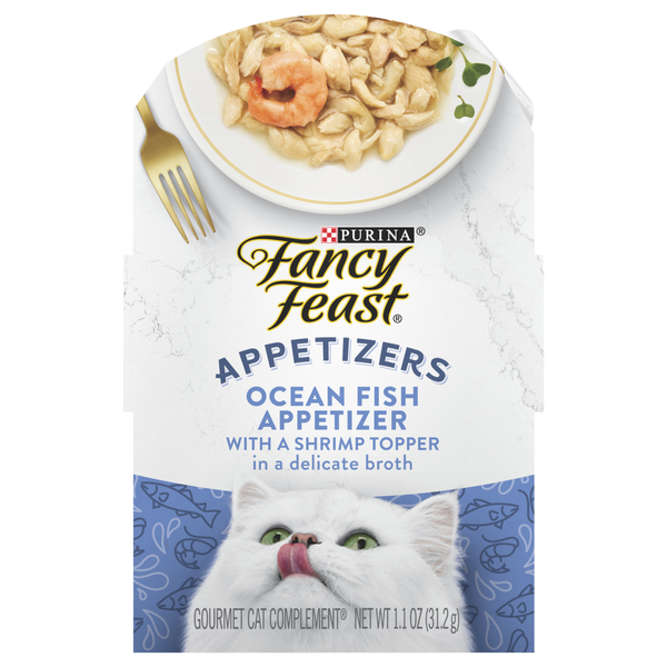 Fancy Feast Appetizers Cat Complement Oceanfish w/Shrimp Topper