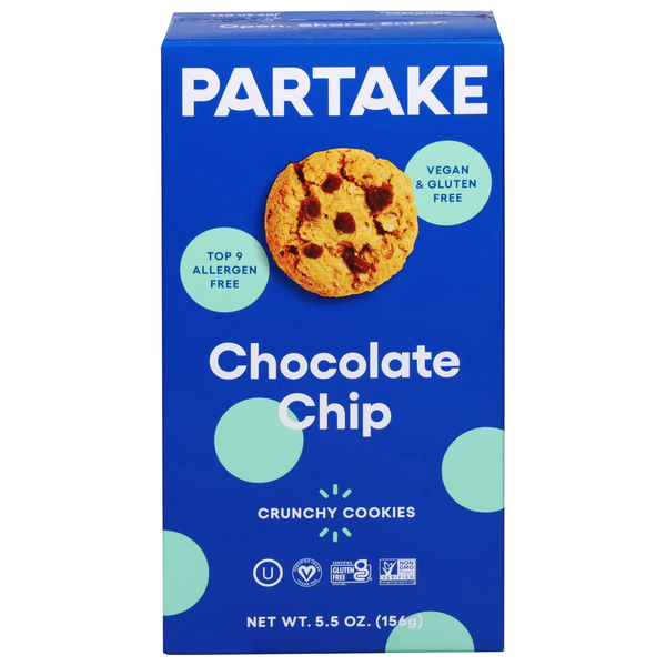 Partake Gluten Free Vegan Crunchy Chocolate Chip Cookies