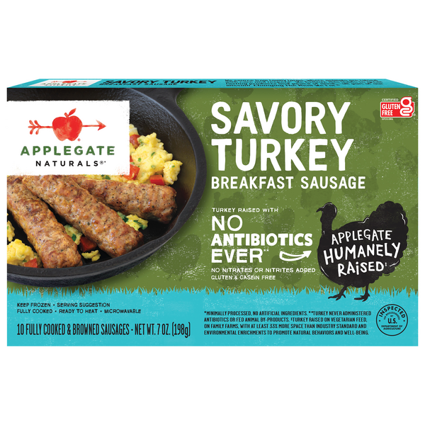 Save on Applegate Naturals Savory Turkey Breakfast Sausage 10 ct
