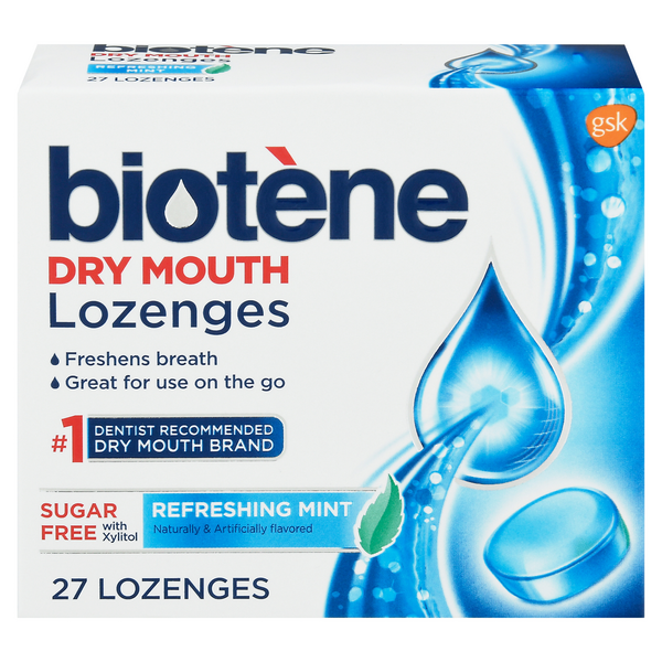Biotene Dry Mouth Lozenges with Xylitol Sugar Free Refreshing Mint