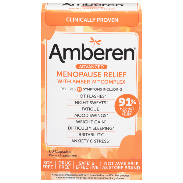 Amberen Advanced Menopause Relief with Amber-M Complex Capsules