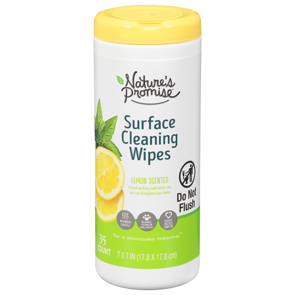 Nature's Promise Lemon Scented Surface Cleaning Wipes