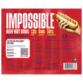 Impossible Beef Hot Dogs Meat from Plants - 6 ct