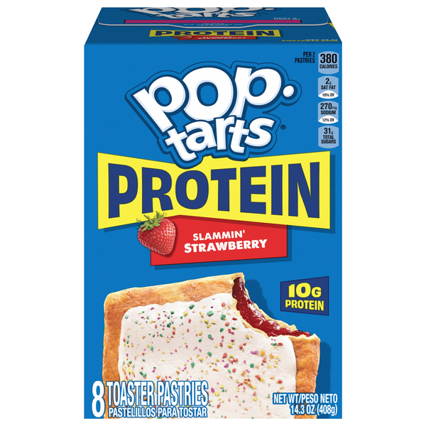 Pop-Tarts Slammin' Strawberry Protein Toaster Pastries - 8 ct