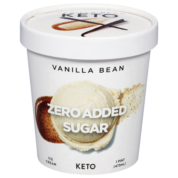 Keto Zero Added Sugar Vanilla Bean Ice Cream