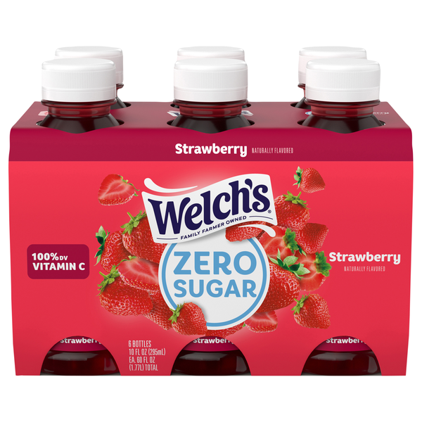 Welch's Zero Sugar Strawberry Drink - 6 pk