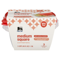 Food Lion Square Containers Medium 5 Cups