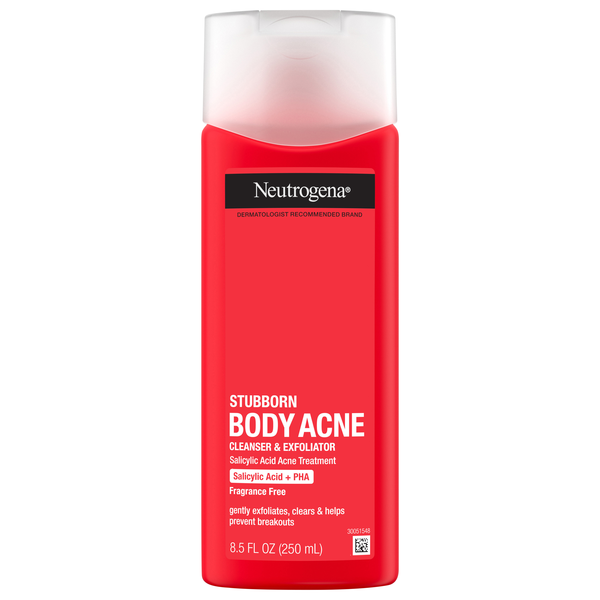 Neutrogena Fragrance Free Stubborn Body Acne Cleanser & Exfoliator