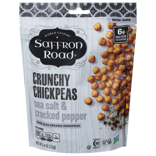 Save on Saffron Road Sea Salt & Cracked Pepper Crunchy Chickpeas Order ...