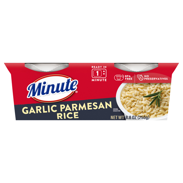 Minute 60 Second Microwave Garlic Parmesan Rice Cups - 2 ct