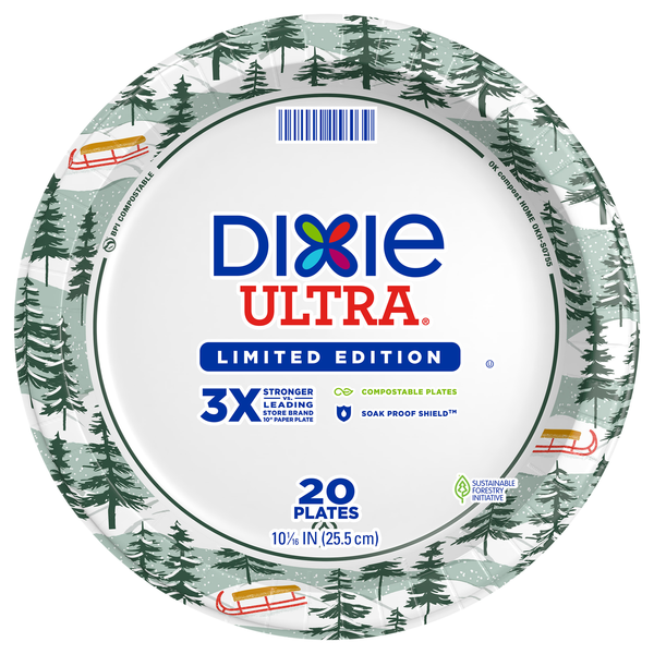 Dixie Ultra Flex-Proof Paper Plates 10 1/16 Inch