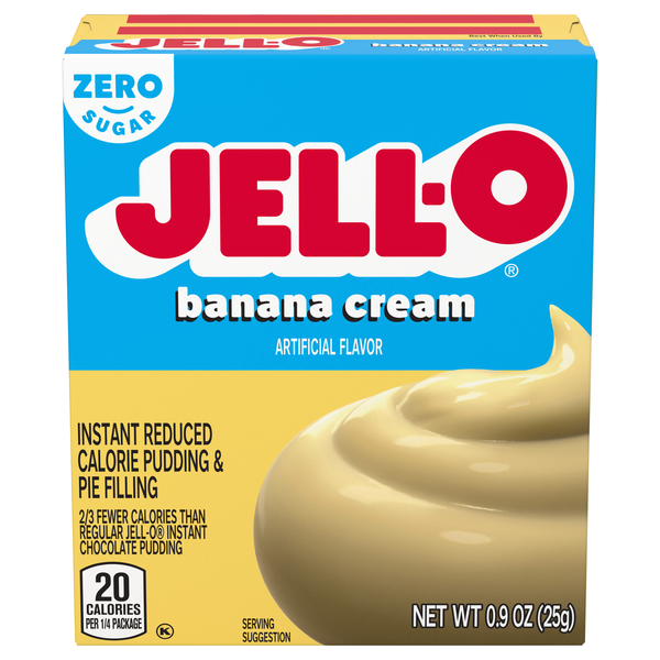 Jell-O Zero Sugar Banana Cream Instant Pudding & Pie Filling