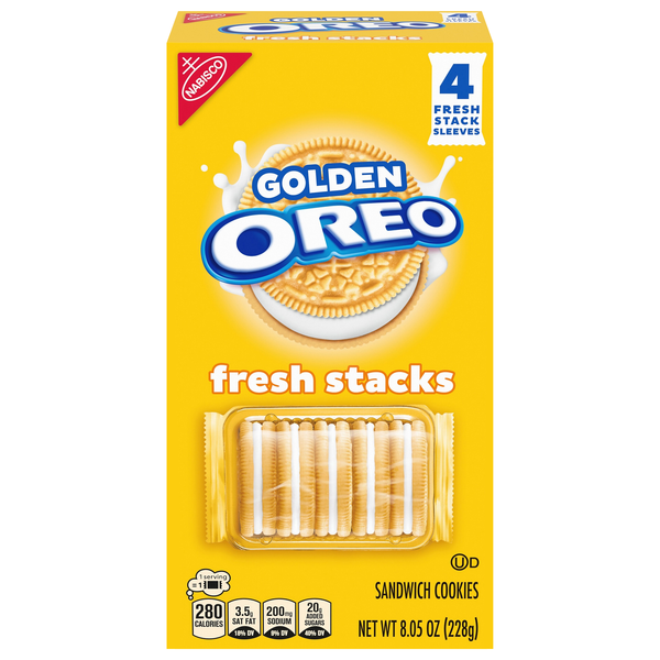 OREO Fresh Stacks Golden Sandwich Cookies - 4 ct