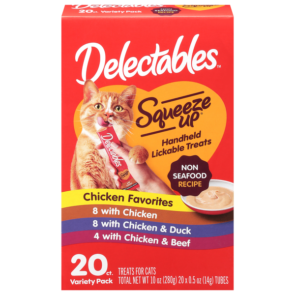 Delectables Squeeze Up Chicken Favorites Lickable Cat Treat - 20 ct