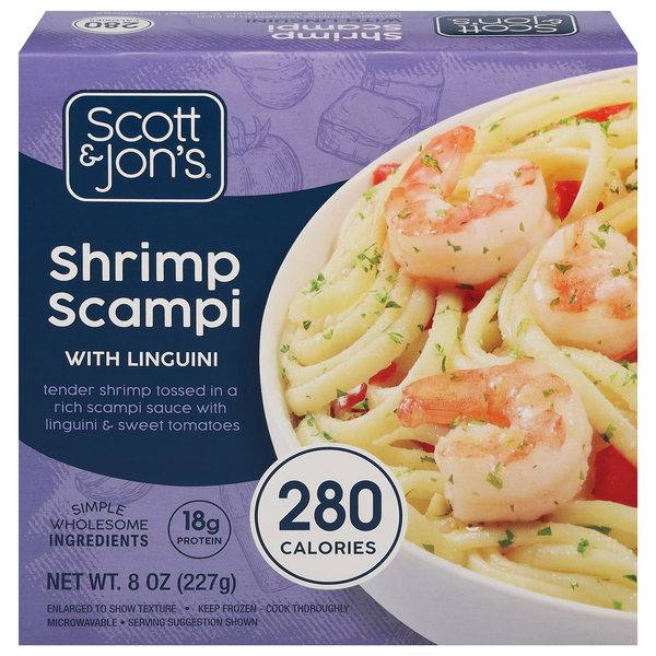 Save on Scott & Jon's Shrimp Scampi with Linguini Frozen Order Online