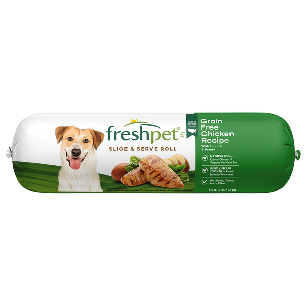 Freshpet Grain Free Chicken Recipe Slice & Serve Dog Food Refrigerated