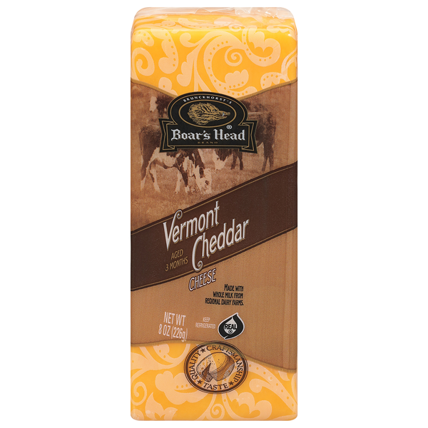 Boar's Head Aged Vermont Yellow Cheddar Cheese Block