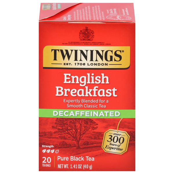 Twinings Decaffeinated English Breakfast Black Tea Bags