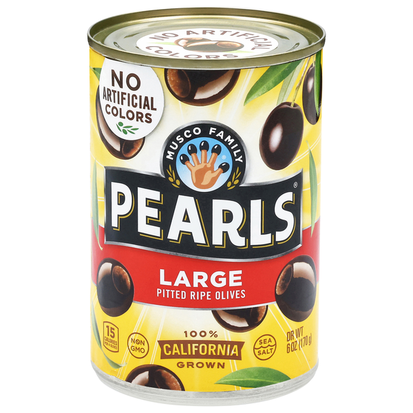 Pearls California Large Pitted Ripe Black Olives
