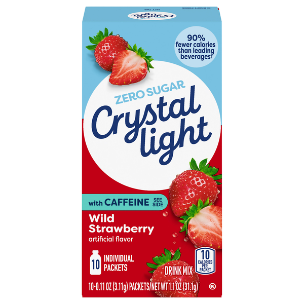 Crystal Light Wild Strawberry Drink Mix Packets - 10 ct