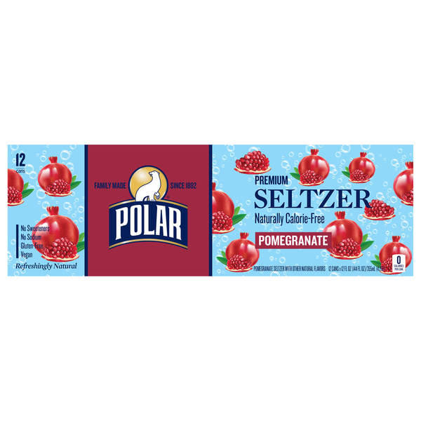 Polar Pomegranate Seltzer Water - 12 pk