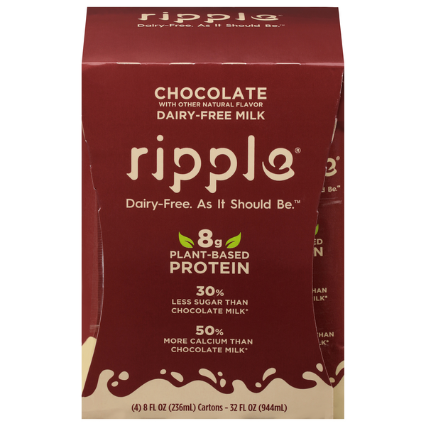 Save on ripple PlantBased Chocolate Milk Dairy Free 4 pk Order