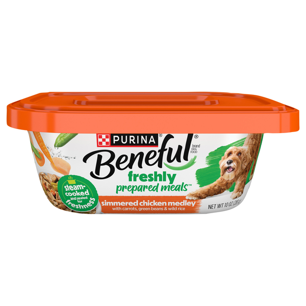 Purina Beneful Prepared Meals Simmered Chicken Medley Adult Wet Dog Food