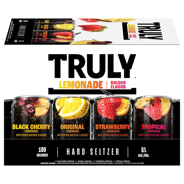TRULY Lemonade Variety Pack Hard Seltzer - 12 pk
