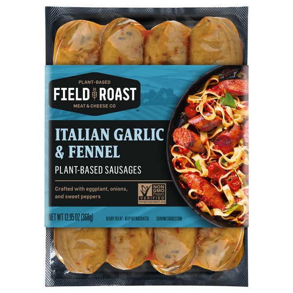 Field Roast Plant-Based Vegan Italian Garlic & Fennel Sausages - 4 ct