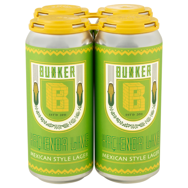 Bunker Hacienda Lime Mexican Style Lager Beer - 4 pk