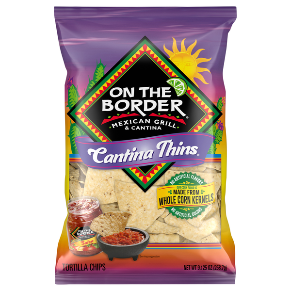 On The Border Cantina Thins Tortilla Chips