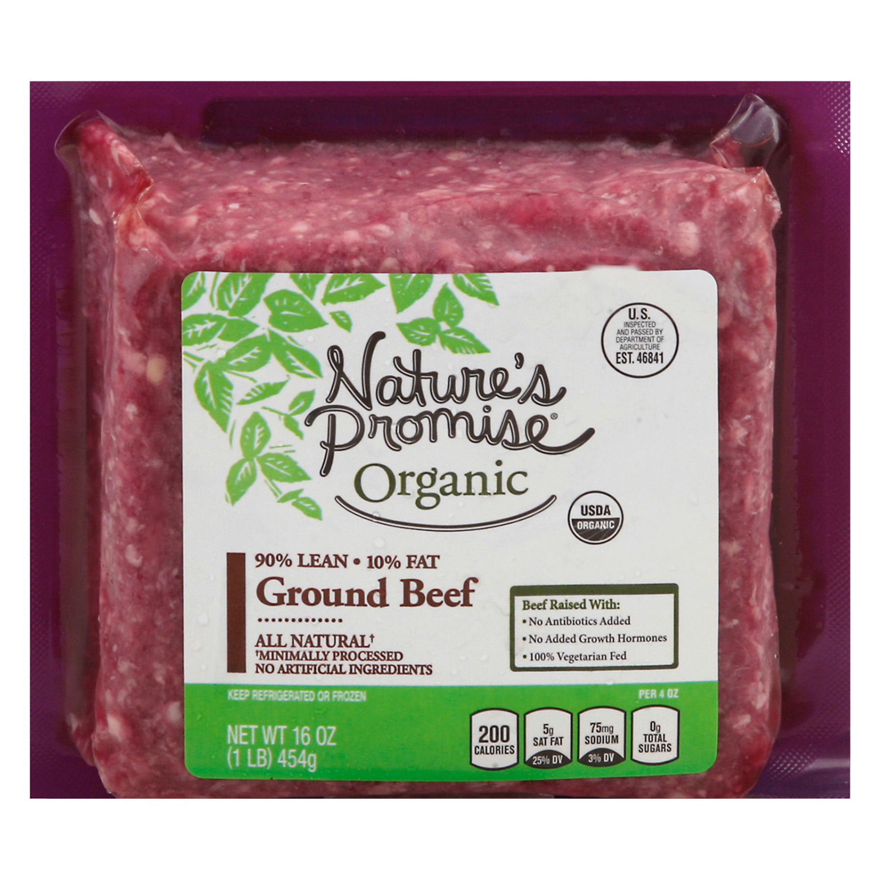 Nature's Promise Nature's Promise Organic 90% Lean 10% Fat Ground Beef