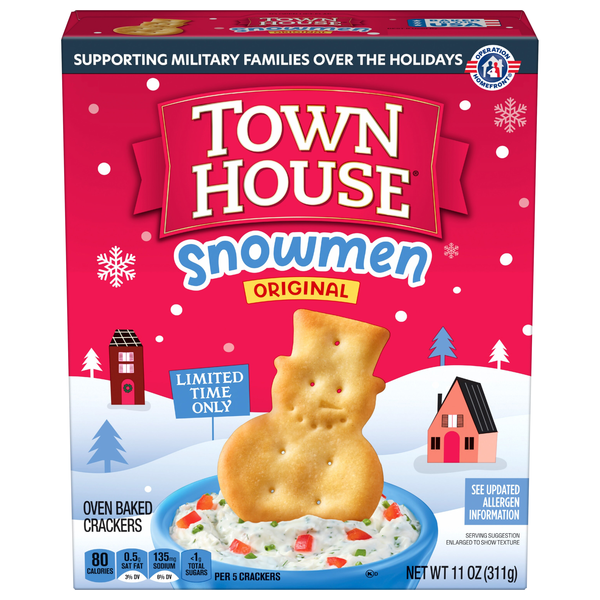 Town House Snowmen Original Oven Baked Crackers