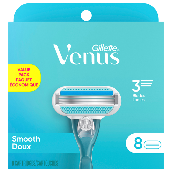 Gillette Venus Smooth Doux Women's Razor Blade Refills Value Pack
