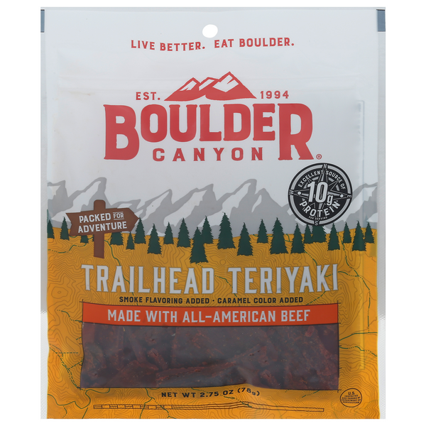 Boulder Canyon Trailhead Teriyaki 10g Protein Beef Jerky