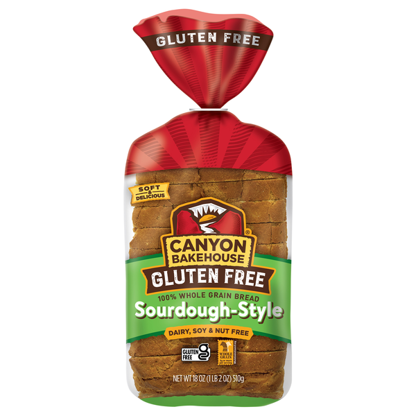 Canyon Bakehouse Gluten Free 100% Whole Grain Sourdough-Style Sliced Bread