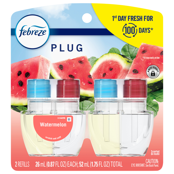 Febreze PLUG Sweet Watermelon Vine Scented Oil Refills - 2 ct
