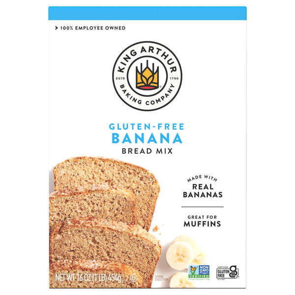 King Arthur Gluten Free Banana Bread + Muffin Mix