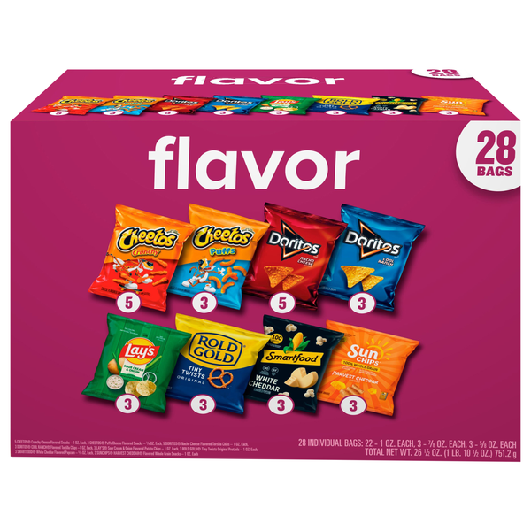 Frito-Lay Flavor Mix Variety Pack Party Size - 28 ct
