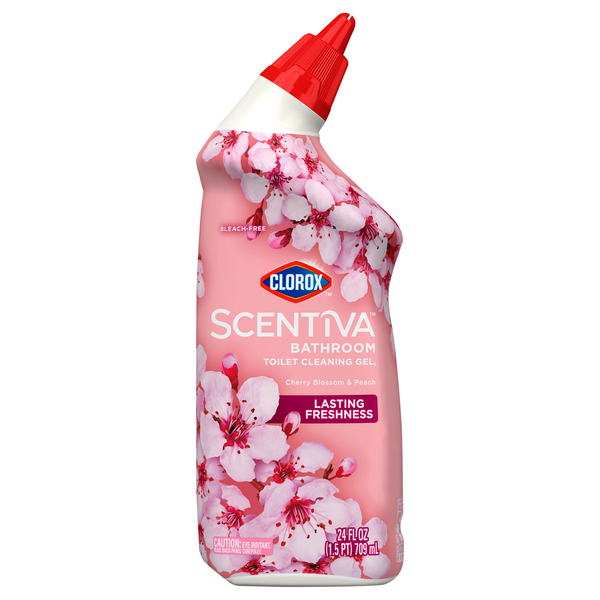 Clorox Scentiva Cherry Blossom & Peach Bathroom Toilet Cleaning Gel