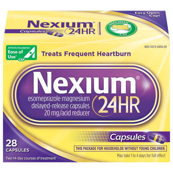 Nexium 24Hr Acid Reducer 20 mg Delayed Release Capsules