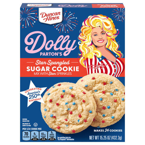 Duncan Hines Dolly Parton's Star Spangled Sugar Cookie Mix with Sprinkles