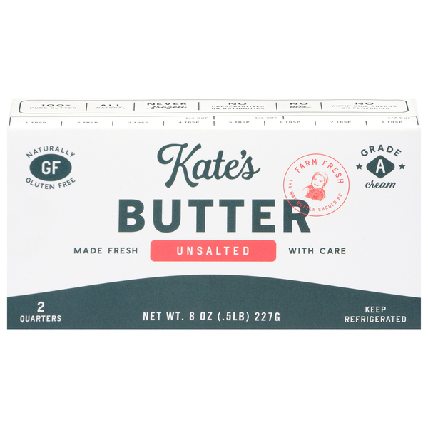 Kate's Gluten Free Unsalted Butter Sticks - 2 ct