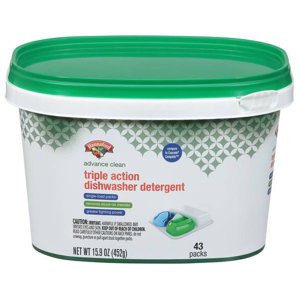 Hannaford Advance Clean Triple Action Dishwasher Detergent Packs