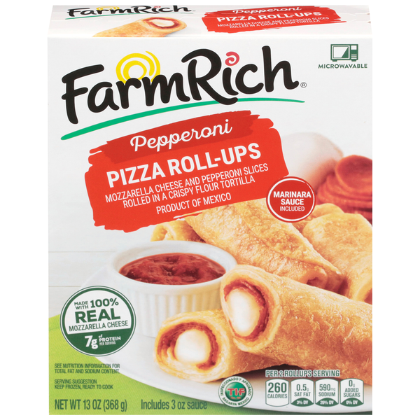 Farm Rich Pepperoni Pizza Roll-Ups Frozen