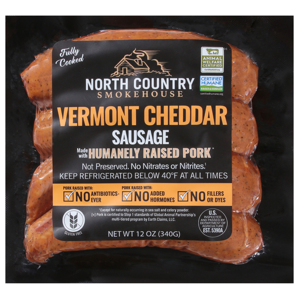 North Country Smokehouse Vermont Cheddar Sausage - 4 ct