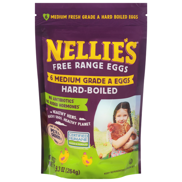 Nellie's Free Range Grade A Medium Hard-Boiled Eggs