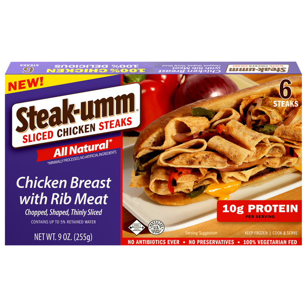 Steak-umm Chicken Breast Sandwich Steaks - 6 ct