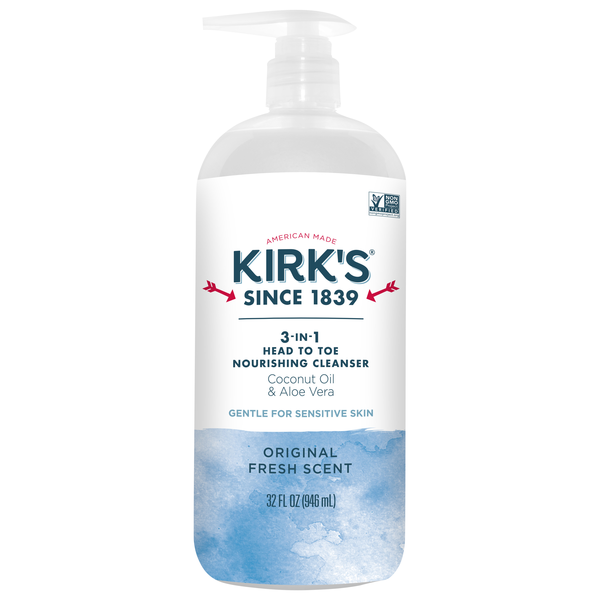 Kirk's Original Fresh Scent 3-in-1 Head to Toe Nourishing Cleanser